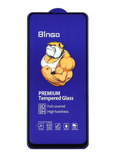 Buy Bingo Tempered Glass Screen Protector with Black Edges for Oppo A92s Mobile Phone Clear in Egypt