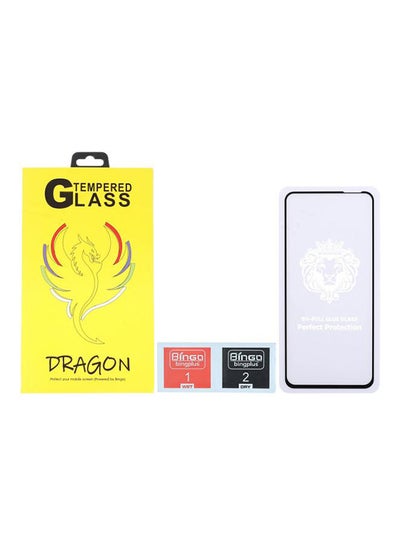 Buy Anti Fingerprint 5D Tempered Glass Screen Protector for Xiaomi Redmi Note 9 Black-Clear in Egypt