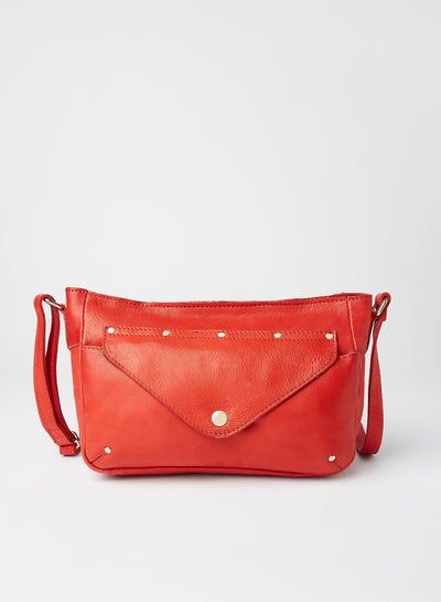 Buy Tilla Leather Crossbody Bag Tango Red in UAE