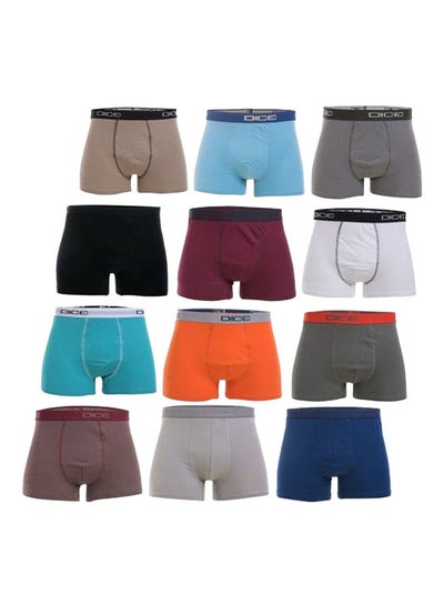 Buy 12-Piece Comfotrable Boxer Set Multicolor in Egypt