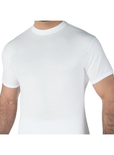 Buy 6 Pack Of Crew Neck Casual Undershirts Set White in Saudi Arabia