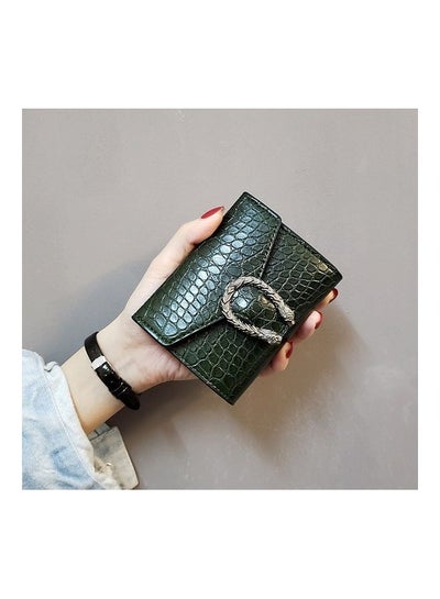 Buy Crocodile Pattern Wallet Green in Saudi Arabia