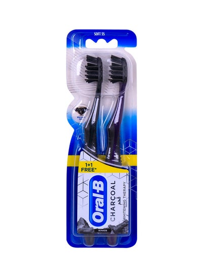 Buy Charcoal Soft Whitening Therapy Toothbrush 1+1 Free in UAE