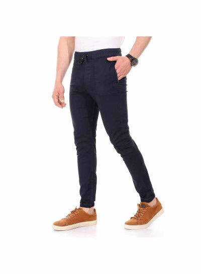 Buy Side Zipped Pockets Pants Navy Blue in Egypt