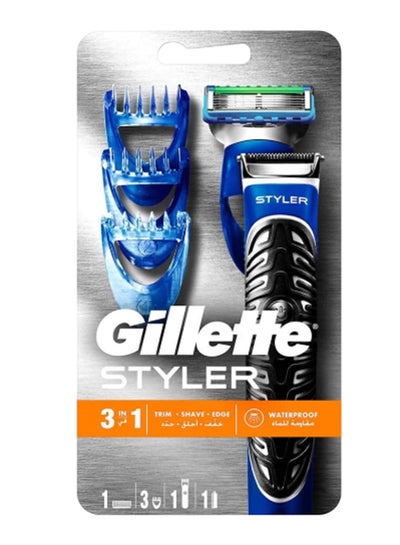 Buy All Purpose Fusion Proglide Styler Beard Trimmer And Power Razor Multicolour in UAE