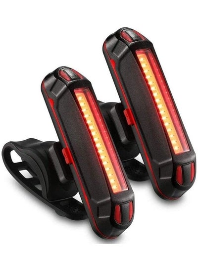 Buy 2-Pack USB Rechargeable LED Bike Tail Light in UAE