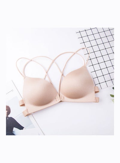 Buy Seamless Back Bralette Beige in Saudi Arabia