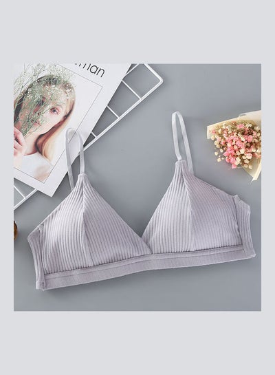 Buy Seamless Back Bralette Grey in Saudi Arabia