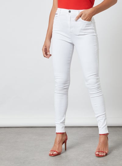 Buy Sylvia High-Rise Super Skinny Jeans Sandy White in Saudi Arabia