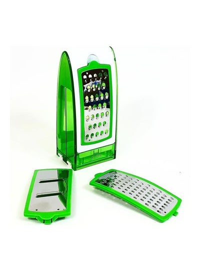 اشتري 3-Piece Plastic Grater With Replacement Blade أخضر / فضي / أبيض في السعودية