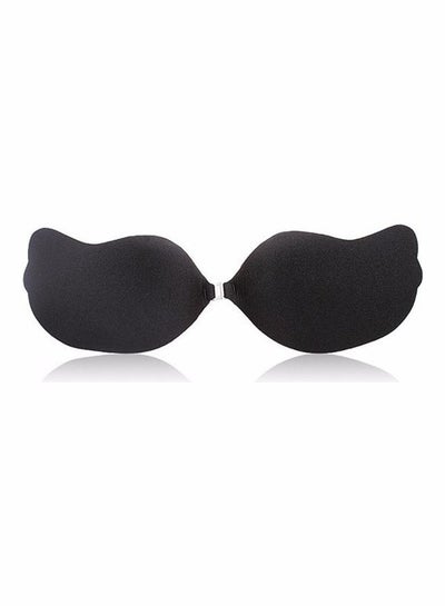 Buy Butterfly Self-Adhesive Push Up Deep-V Strapless Invisible Bra Black in UAE