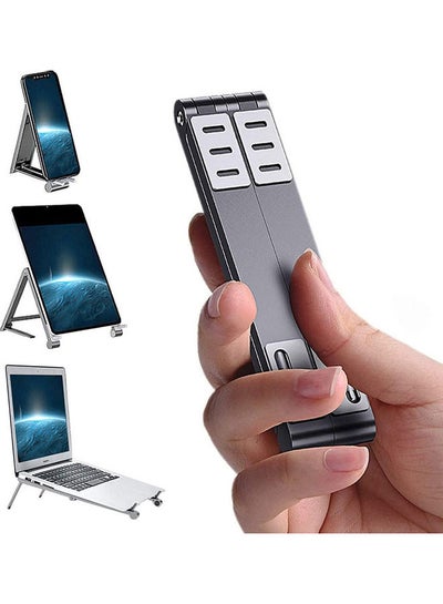 Buy Portable Multifunctional Foldable high-Strength Aluminum Alloy Bracket grey in Saudi Arabia