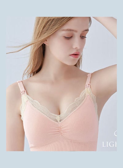 Buy Comfortable Triangel Thin Cup Women's Bra Pink in Saudi Arabia