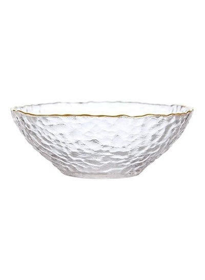 Buy Ice Flower Salad Bowl White/Gold 700ml in Saudi Arabia