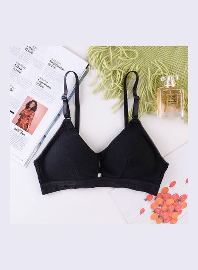 Buy Comfortable Triangel Thin Cup Bra Black in Saudi Arabia