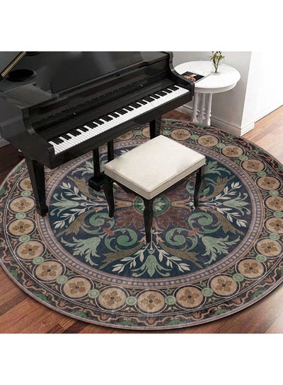 Buy Decorative Anti-skid Round Mat Multicolour 120x120cm in UAE