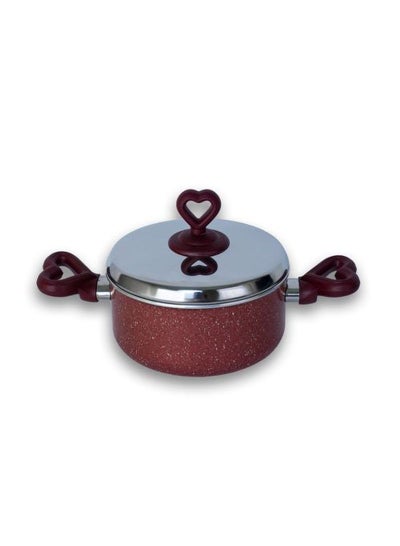 Buy Lovely Hearts Pot With Stainless Steel Lid Red 20cm in Egypt