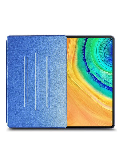 Buy Folio Flip Trifold Stand Case Cover For Huawei MatePad Pro 5G Blue in Saudi Arabia