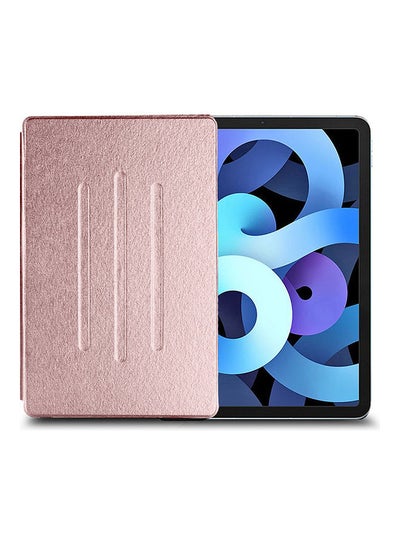 Buy Folio Flip Trifold Stand Case Cover For Apple iPad Air 4 - 2020 Rose Gold in Saudi Arabia