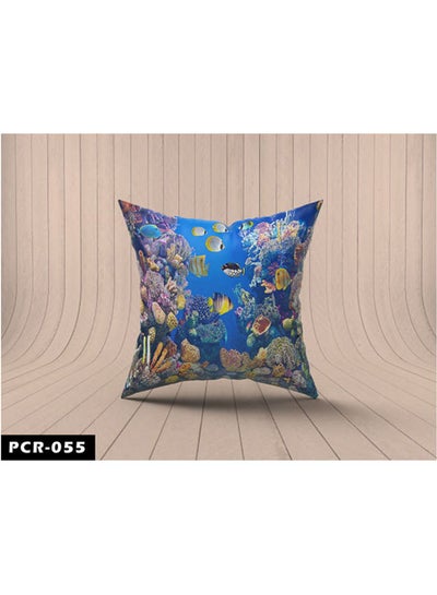 Buy Velvet  Cushion Cover combination Multicolour 60x60cm in Egypt