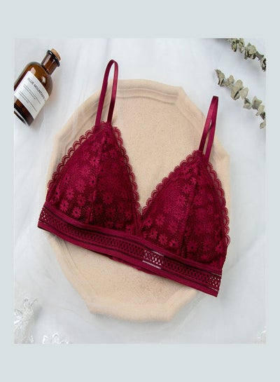 Buy Womens Seamless Back Triangle Beautify Bra Red in Saudi Arabia