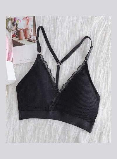 Buy Womens Seamless Back Beautify Bra Black in UAE