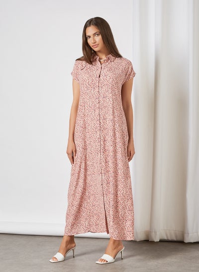 Buy Printed Maxi Dress Shocking Pink in Egypt