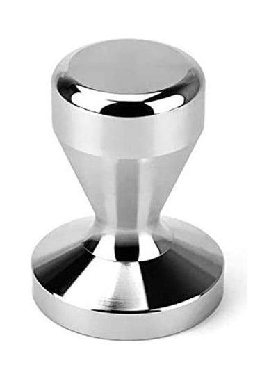 Buy Stainless Steel Coffee Pressed Powder Hand Tamper Silver in UAE