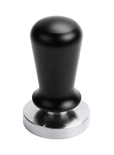 Buy 58mm Coffee Tamper with Spring Adjustable Handle Silver/Black in Saudi Arabia