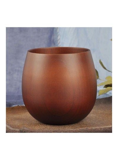 Buy Wooden Big Belly Coffee Cup- 200ml Brown in Saudi Arabia