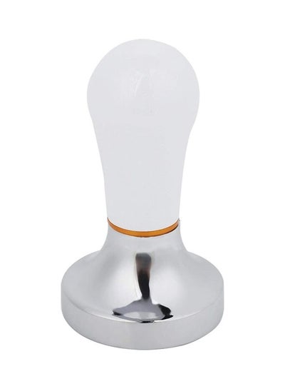 Buy Coffee Tamper with Handle Silver/White in Saudi Arabia