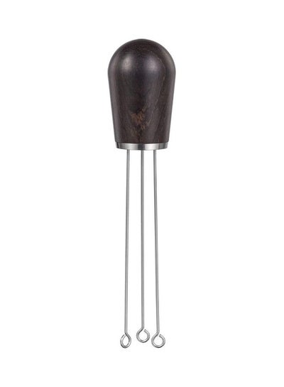 Buy Needle Coffee Tamper with Wood Handle Silver/Dark Brown in Saudi Arabia