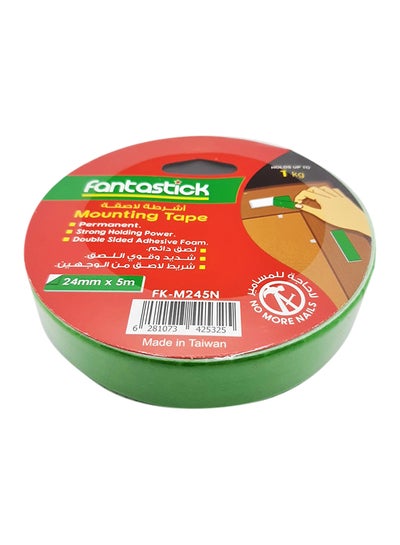 Buy Double Sided Mounting Tape 24mm x 5 m Green in UAE