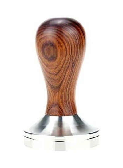 Buy 53mm Calibrated Espresso Tamper Brown/Silver in UAE