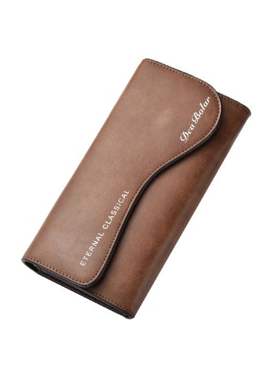 Buy Comfortable And Stylish Long Wallet Brown in UAE