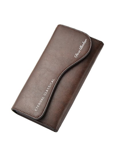 Buy Comfortable And Stylish Long Wallet Brown in UAE