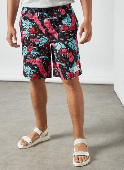 Buy Tropical Print Shorts Black Miami in UAE