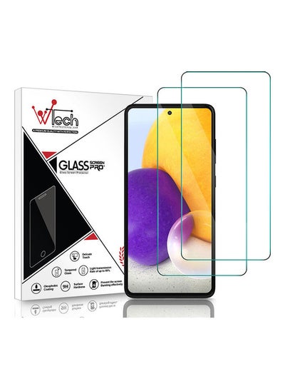 Buy Pack Of 2 Tempered Glass Screen Protector For Samsung Galaxy A72 Clear in UAE