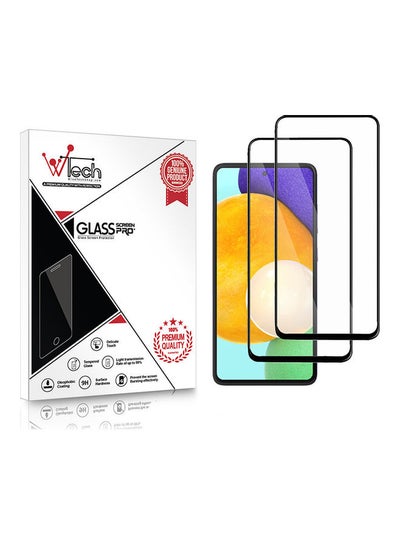 Buy Pack Of 2 Tempered Glass Screen Protector For Samsung Galaxy A52 Black in UAE