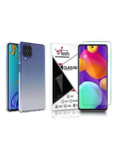 Buy Tempered Glass Screen Protector And TPU Case Cover Set For Samsung Galaxy M62 Clear in UAE