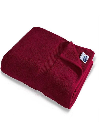 Buy Egyptian Cotton Hand Towel Red 70×140cm in Saudi Arabia