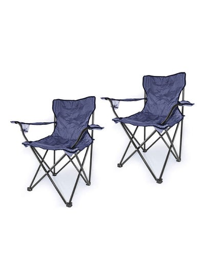 اشتري 2-Piece Foldable Camping Chair Set with Bag 90 x 50cm في السعودية