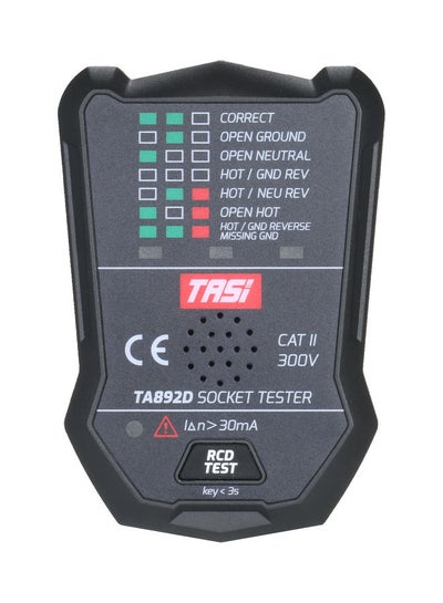 Buy Electric RCD Socket Tester Black in Saudi Arabia