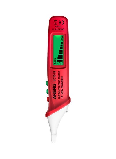 Buy VC1018 Non-Contact LCD Digital Voltage Tester Red/White in Saudi Arabia