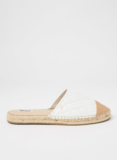 Buy Quilted Espadrille Mules White/Tan in Egypt