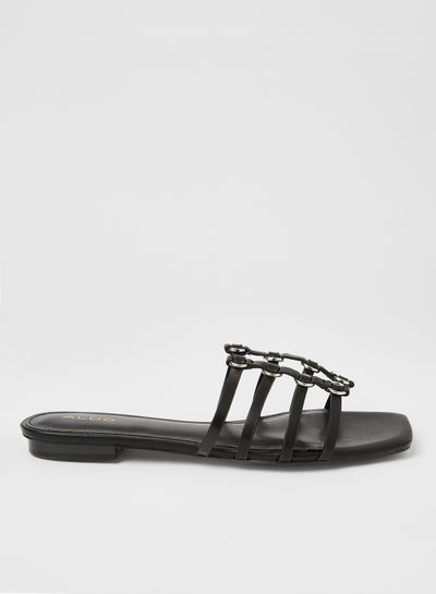 Buy Oculla Flat Sandals Black in Saudi Arabia