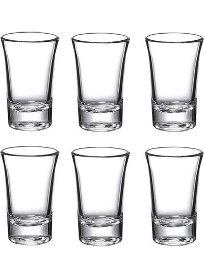 Buy 6-Piece Shot Glass Set Clear in Saudi Arabia