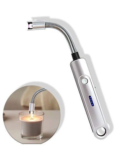 Buy USB Rechargeable Electric Lighter Silver in UAE