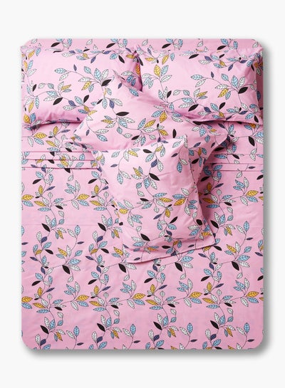 Buy Platinum Six Pieces Double-Bed Printed Bedsheet Set Cotton Blend Multicolour 229X254cm in UAE