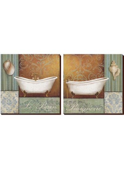 Buy Bath Decor Wall Art Multicolour 32x32cm in Egypt